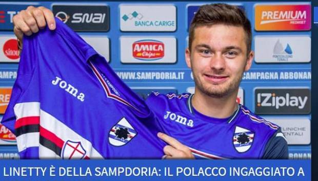 Maglia Home Sampdoria KAROL LINETTY Maglia Home Sampdoria KAROL LINETTY